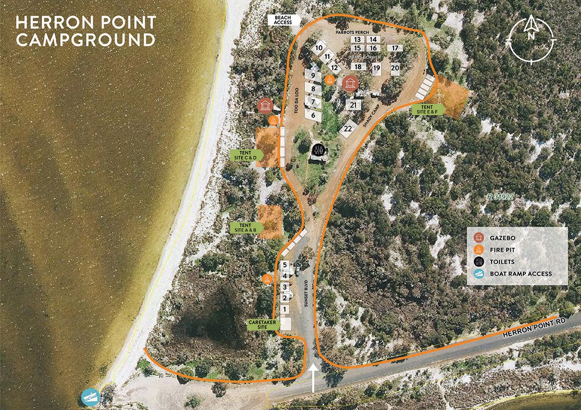 Map of Herron Point Campgrounds