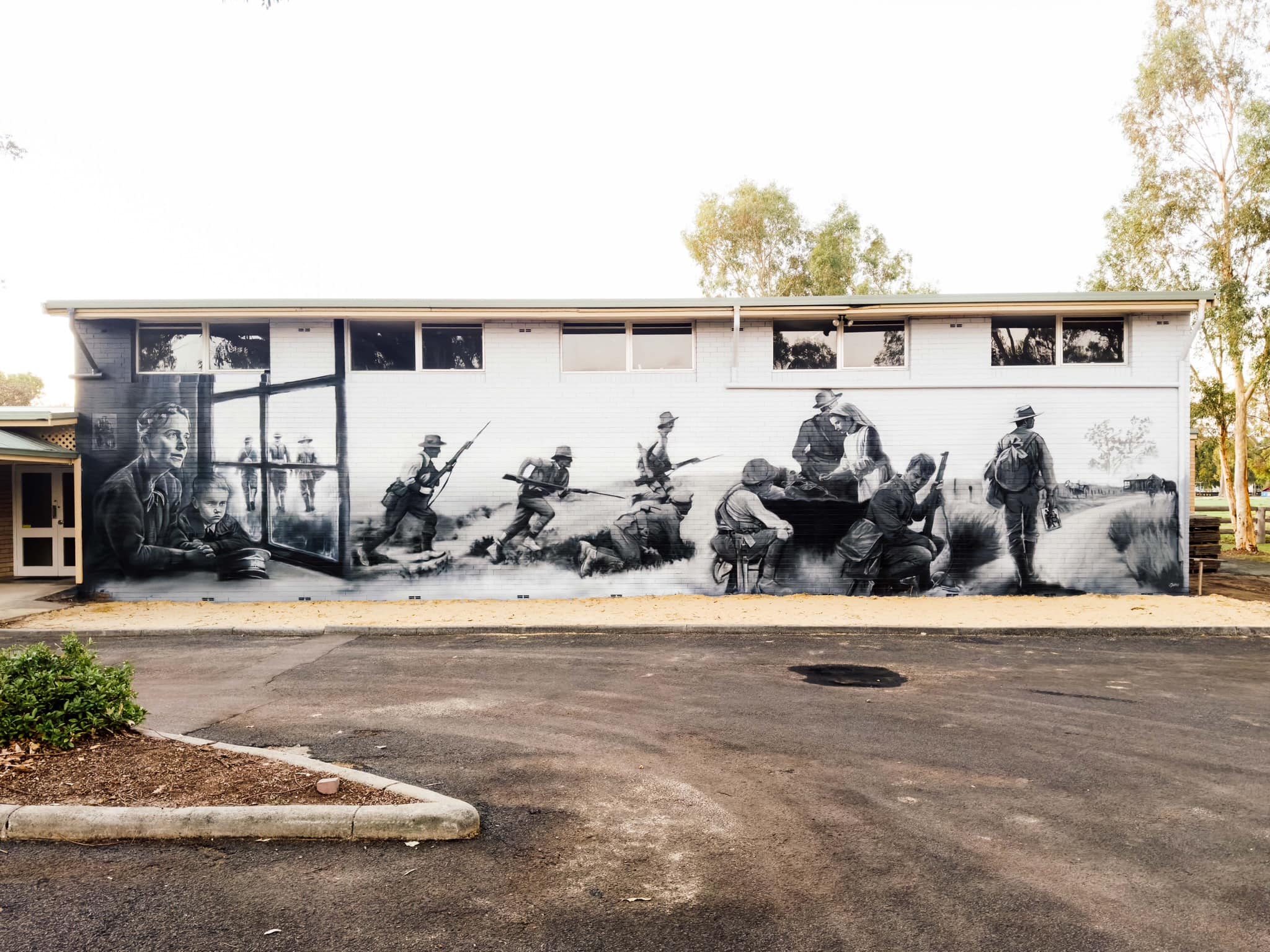 Anzac Memorial Mural in Coolup near Pinjarra