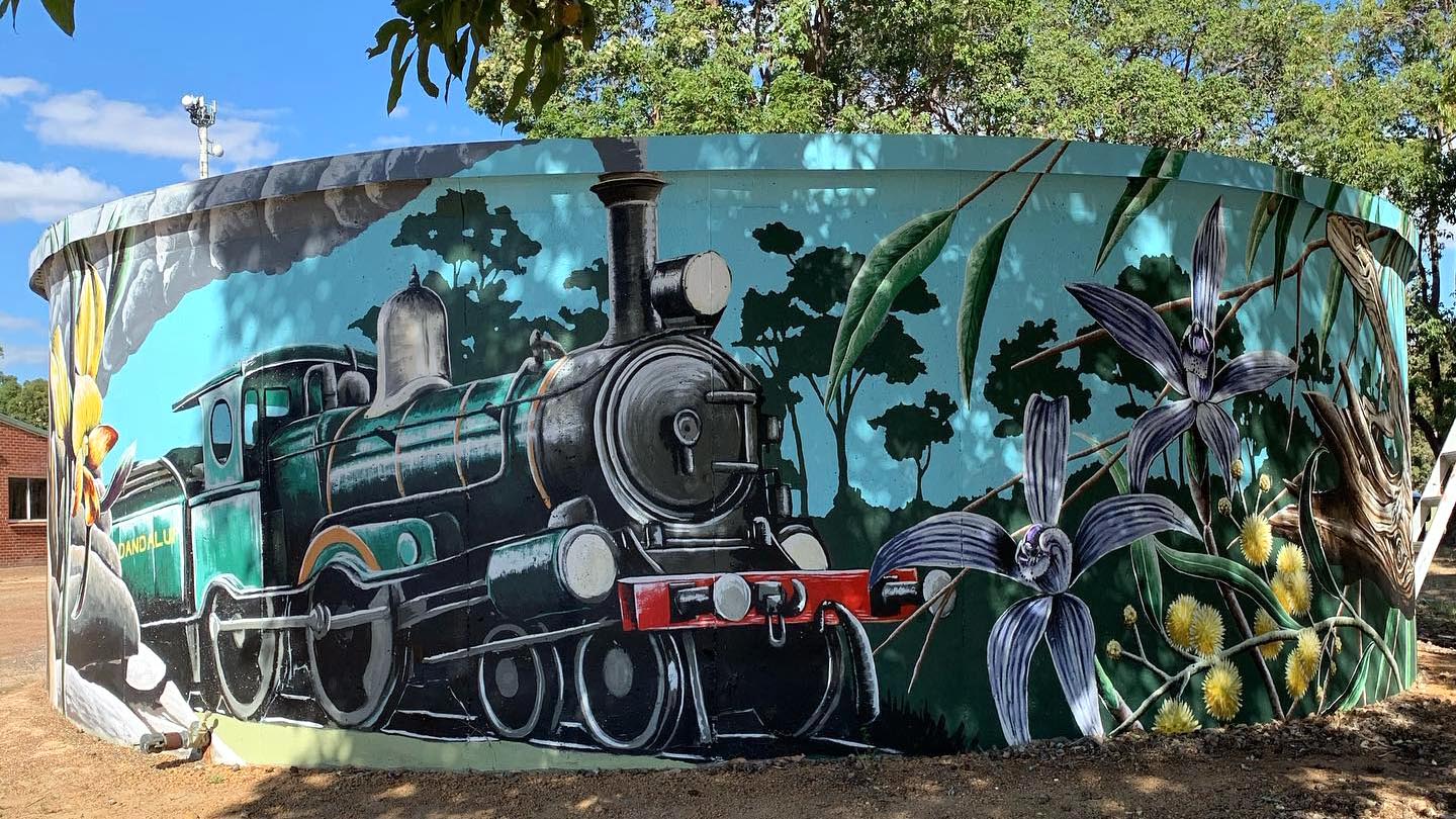 North Dandalup Water Tank mural by Brenton See