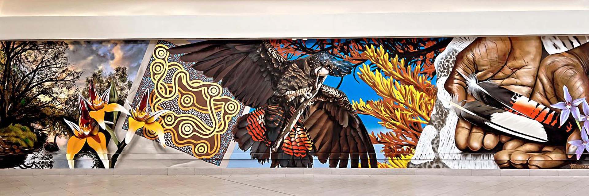 Urban Art Mural at Pinjarra Junction Shopping Centre